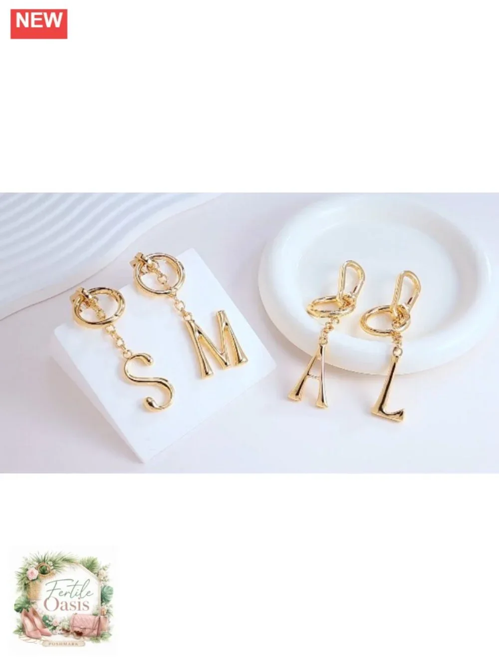 Gold Initial Keychain for Women Cute Bubble Letter Charm Personalized Gift